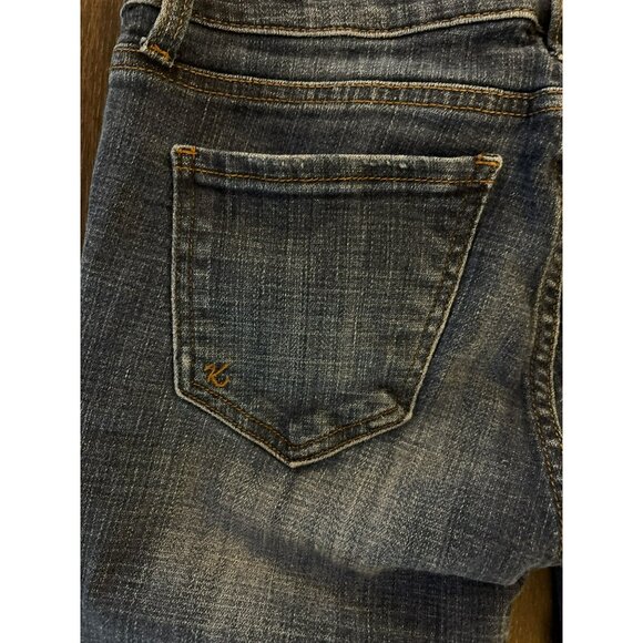 Kut From The Kloth Amy Crop Straight Leg Rolled Raw Hem Jeans Size 6 - Picture 8 of 11